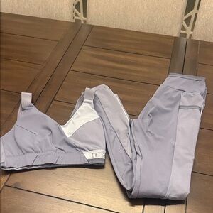 Gymshark Light Blue Active Bra and Leggings Set